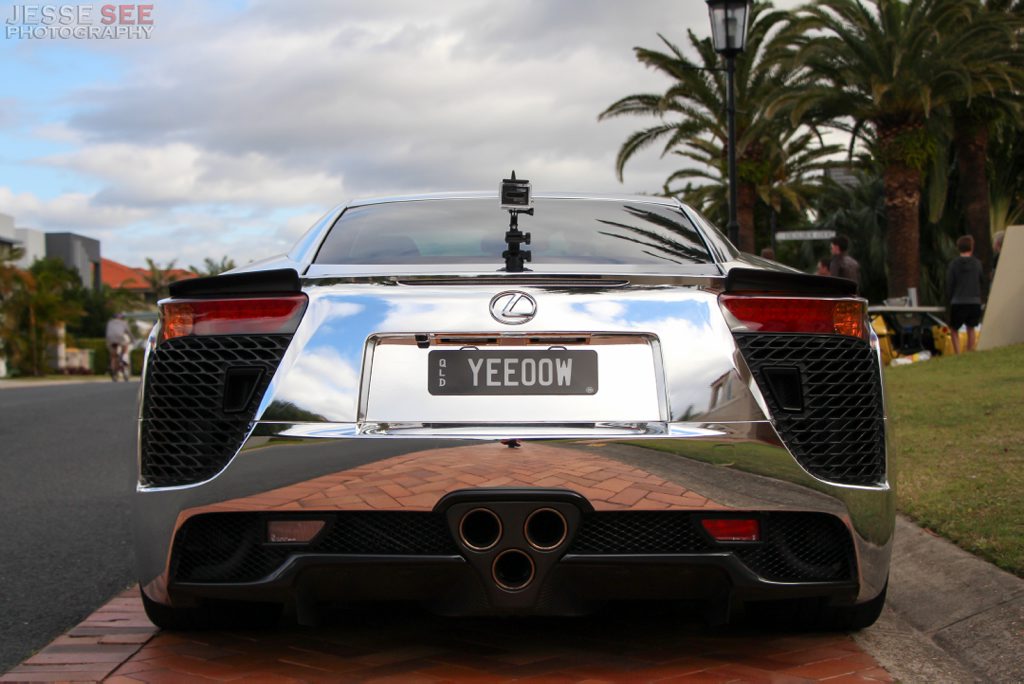 The Lexus LFA in chrome.
The Lexus LFA in chrome.